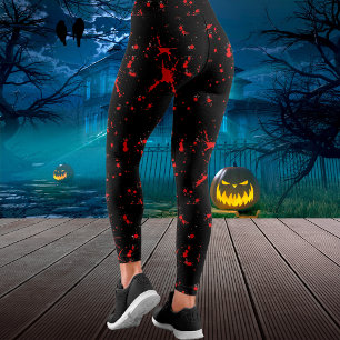 Leggings Halloween rouge et noir