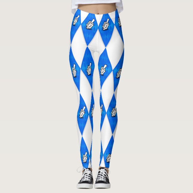 Leggings Hanoukka Dreidel Motif Jacquard (Devant)