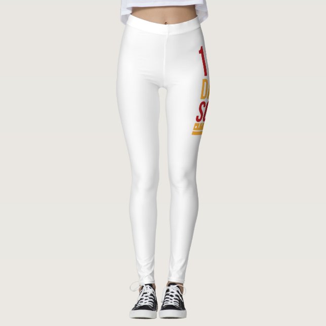 Leggings Happy 100 Days Of School Cute Pencil (Devant)