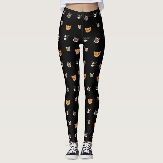 Leggings Happy Chefs de Chat - Motif (Devant)