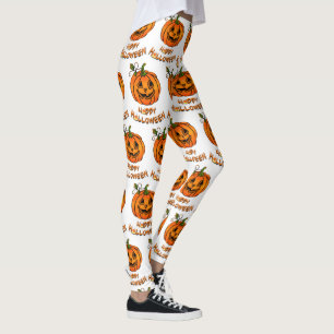 Leggings Happy Halloween, motif citrouille amusant, maïs bo