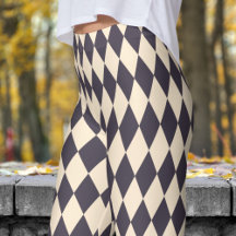 Harlequin en noir gras et Motif chèque en arlequin