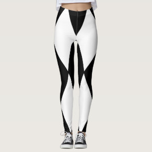 Leggings harlequin noir et blanc