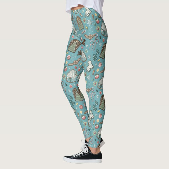 Leggings HARRY POTTER™ HOGWARTS™ Motif de cookies de Noël (Gauche)