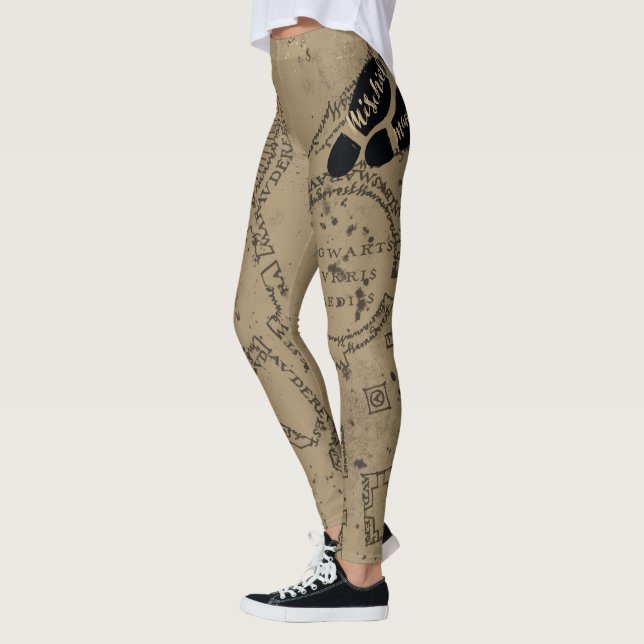 Leggings Harry Potter | MISCHIEF MANAGED™ Mappage Empreinte (Gauche)