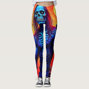 Leggings Haunting Zombie Demon Dans Le Design De La Ville
