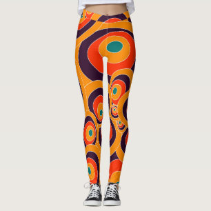 Leggings Hauteurs Motifs Abstraites Ovales colorées