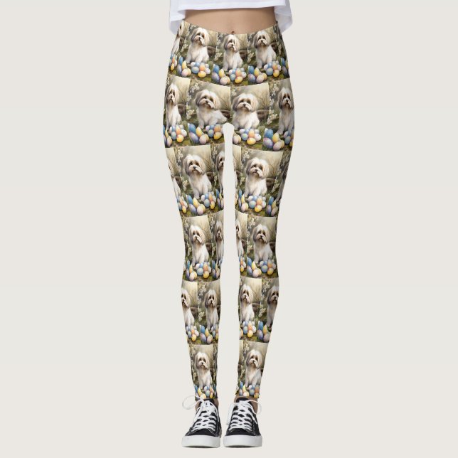 Leggings Havanais avec oeufs de Pâques (Devant)