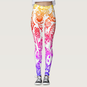 Leggings Henné multicolore inspiré par la flore