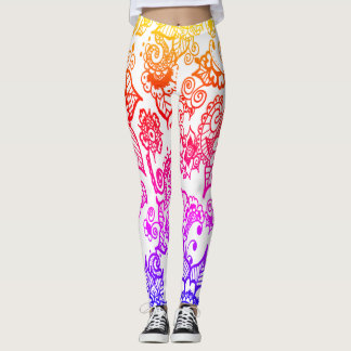 Leggings Henné multicolore inspiré par la flore