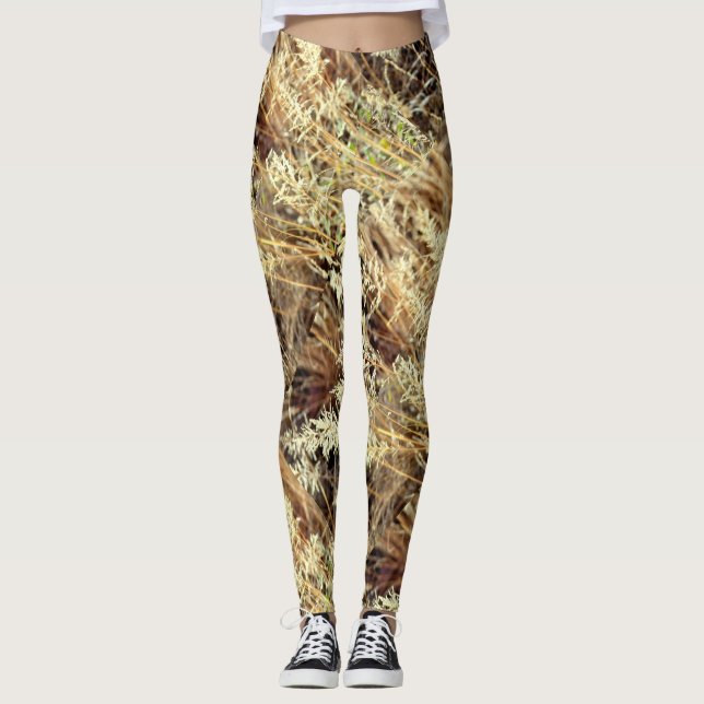 Leggings herbe sauvage abstraite (Devant)