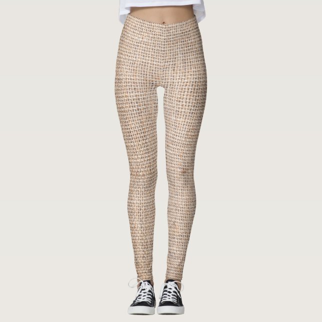 Leggings Hessian sac, tissé texture arrière - plan. (Devant)