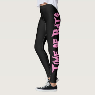 Leggings Heure des chauves-souris - Pink & Purple Abstrait 