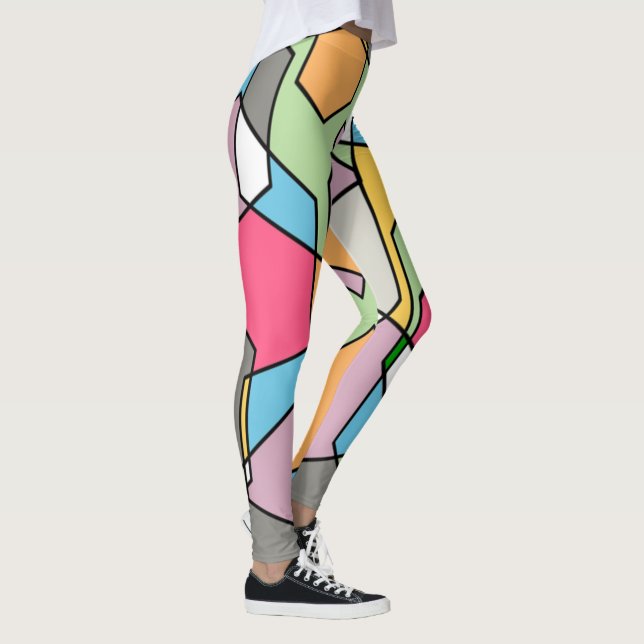 Leggings Hexagon Bauhaus - Pastels (Droite)