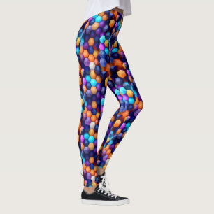 Leggings Hexagones multicolores