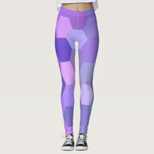 leggings hexagones violets