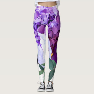 Leggings Hibiscus de la lavande aux jambes des femmes sur b