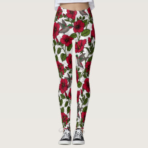 Leggings Hibiscus et colibris