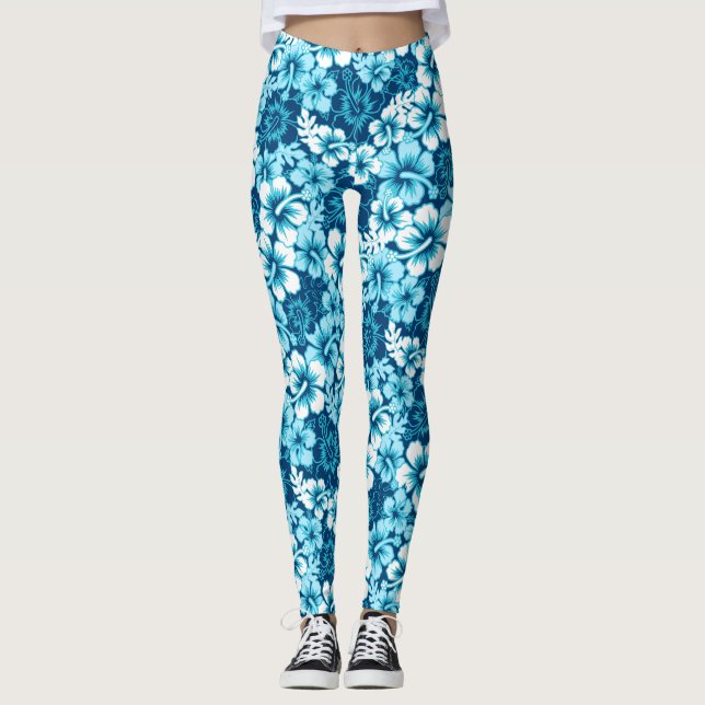 Leggings hibiscus floral surf (Devant)