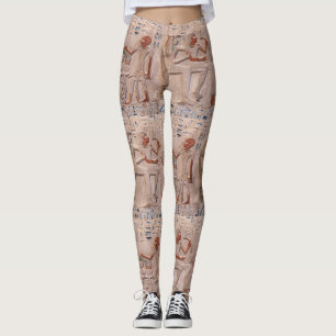 Leggings Hiéroglyphes égyptiens anciens Motif Yoga en cours