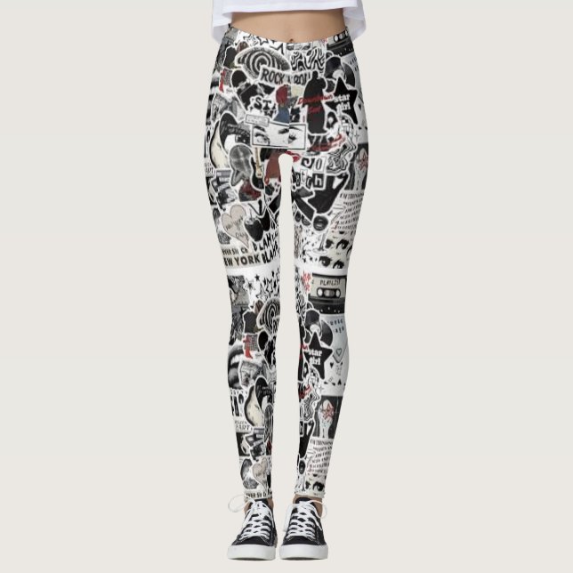 Leggings High-Waisted Slim Fit Pants – Stretchy, Comfortabl (Devant)