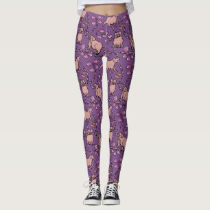 Leggings Hilarié motif chinois porc année L Choisir la coul