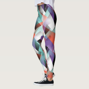 Leggings Hip Modern Abstrait Mosaïque géométrique Motif d'a