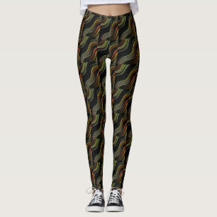 Leggings hippie ondulé des années 70 super psychédélique