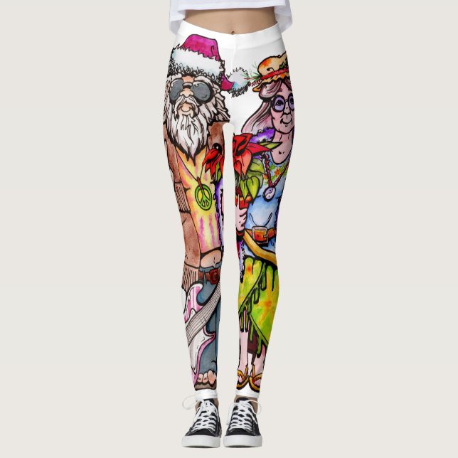 Leggings Hippie Santa Couple (Devant)