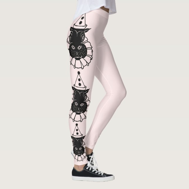 Leggings hippopotame dans un casquette de partie (Droite)
