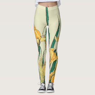 Leggings Hokusai grasshopper et iris Japon