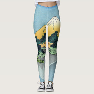 Leggings Hokusai - Le Mont Fuji reflète le lac Kawaguchi