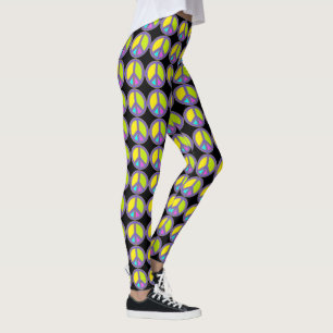 Leggings holiES - panneau coloré PEACE + vos idées