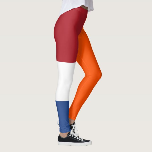 Leggings Hollandais Rouge Blanc Bleu Bleu Orange Drapeaux C (Droite)