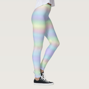 Leggings Hologramme arc-en-ciel doux Pastel