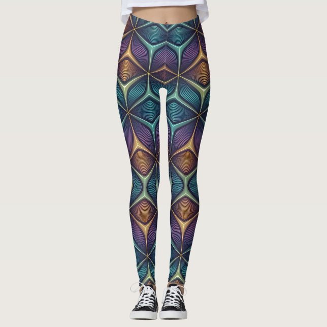 Leggings Holographic Morphing 3D Pattern | Seamless (Devant)
