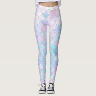 Leggings Holographie holographique de sirène pourpre