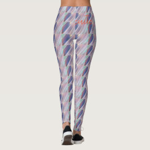 Leggings Holographique mignonne fillette rayée
