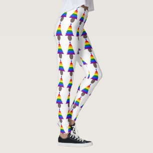 Leggings Hommes gays Arbre de Noël Arc-en-ciel