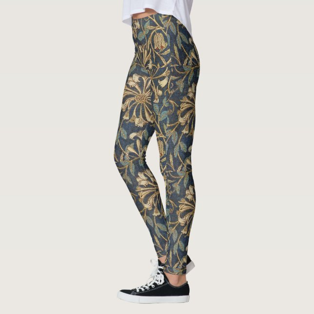 Leggings Honeysuckle William Morris couleurs terrestres cla (Gauche)