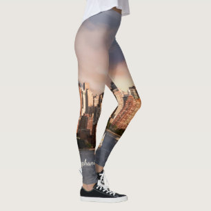 Leggings Horizon de Lower Manhattan de NYC avec le nom