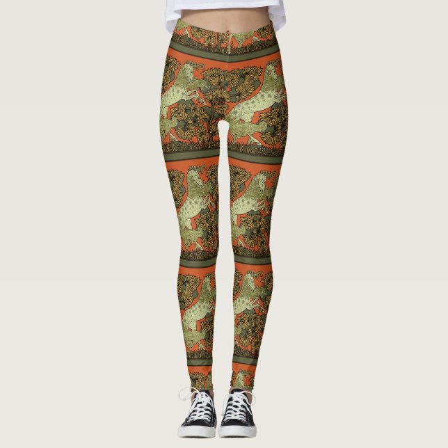 Leggings Horse Arts médiévaux Artisanat Art Nouveau (Devant)