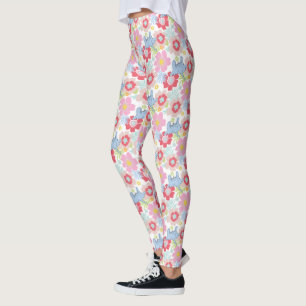 Leggings Horton Entend Un Qui   Motif à fleurs Pastel