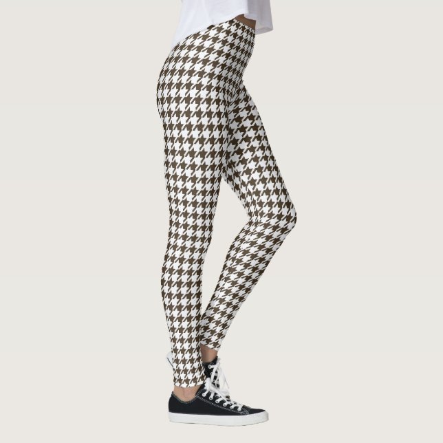 Leggings Houndstooth de Brown Combination par Shirley Taylo (Droite)