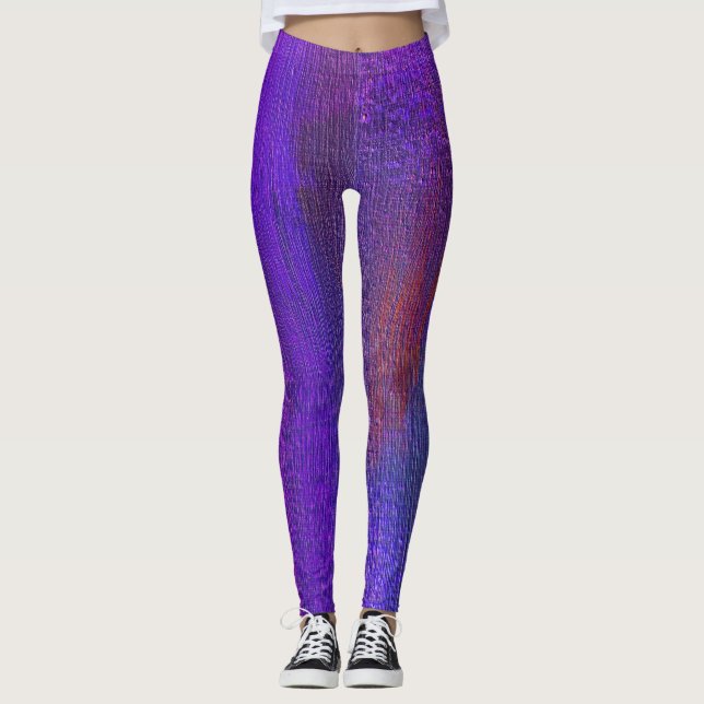 Leggings Huile Abstraite : Arrière - plan de texture de toi (Devant)