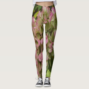 Leggings Hydrangea d'automne en fleurs avec feuilles d'host