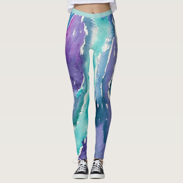 Leggings Icicules turquoises (Devant)