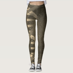 Leggings ID d'empreintes digitales Vintage Science Médicale