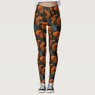 Leggings Idées de cadeaux charmants lys calla Orange Gym po
