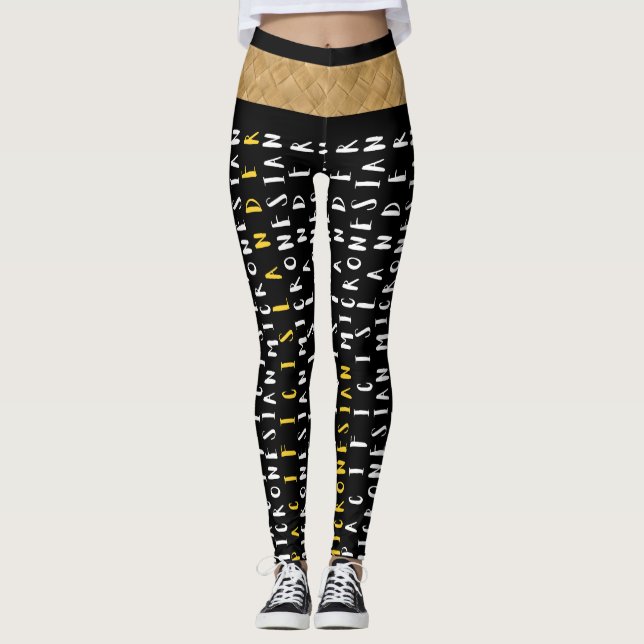 Leggings Îles du Pacifique Micronésie Fière (Devant)